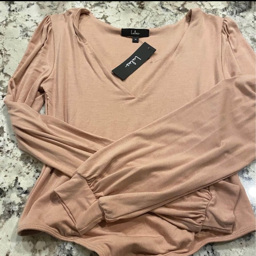 Lulus Nude Bodysuit Sz Med NWT